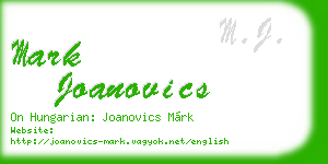mark joanovics business card
